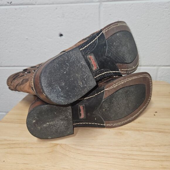 LAREDO Womens 7 M Eternity Brown Glitter Studded Square Toe Western Boots 5866 - Picture 6 of 7